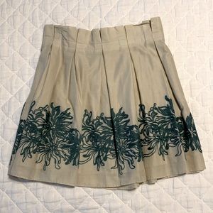 BCBGenration Tan Embroidered Skirt